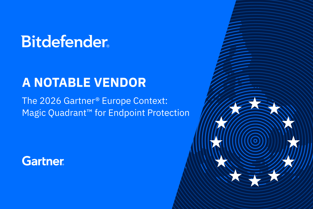Bitdefender Recognized in the 2026 Gartner® Europe Context: Magic Quadrant™ for Endpoint Protection Bitdefender Recognized in the 2026 Gartner® Europe Context: Magic Quadrant™ for Endpoint Protection
